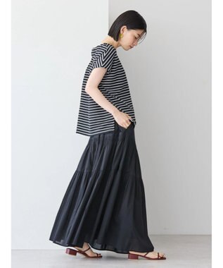 AMERICAN HOLIC インドコットンティアードボイルスカート Black