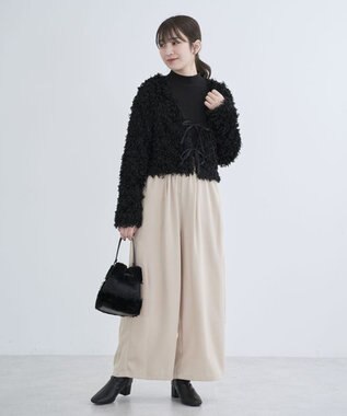 Green Parks ・ＳＵＧＡＲＳＰＯＯＮ　２ｗａｙフェザーカーディガン Black