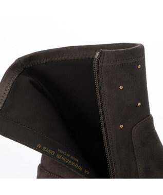 Riz raffinee <Riz raffinee>スタッズ付インヒールブーツ ダークグレースエード