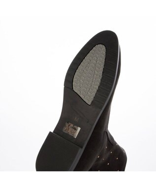 Riz raffinee <Riz raffinee>スタッズ付インヒールブーツ ダークグレースエード