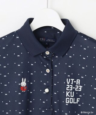 23区GOLF 【WOMEN】【吸水速乾/UVカット】ミッフィーフェイスポロシャツ ネイビー系5