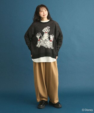 Green Parks １０１匹わんちゃん／ジャガードニット Black