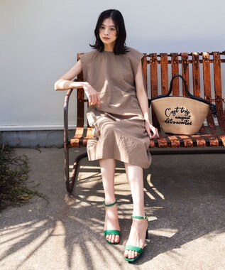 組曲 エンブロイダリーカゴ バッグ ベージュ系