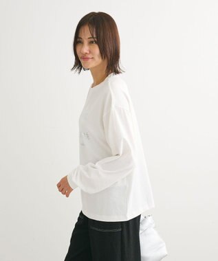 Green Parks 箔プリント長袖ロンＴＥＥ Silver