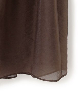 uncrave シアー オーガンジー フレア スカート ブラウン