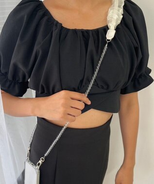 WEGO くしゅくしゅビーズストラップ ホワイト