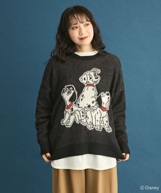 Green Parks １０１匹わんちゃん／ジャガードニット Black