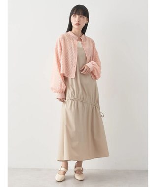 earth music&ecology ツッキリジャガードショートブラウス Pink