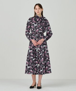 GRACE CONTINENTAL バッグモチーフボウブラウス ピンク