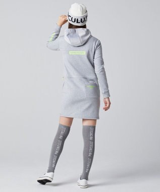 PW CIRCULUS 【WOMEN】ハーフジップ フーディ ワンピース ライトグレー系