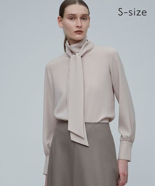 BEIGE， 【S-size】STOW / ボウタイブラウス Nude
