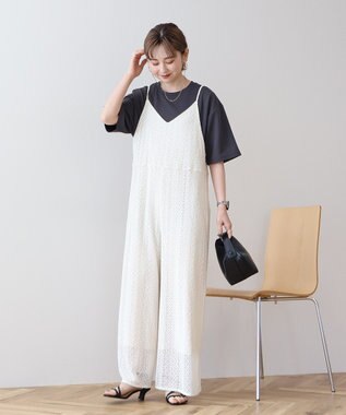 AMERICAN HOLIC レースキャミサロペット【WEB限定カラー有り】 Ivory