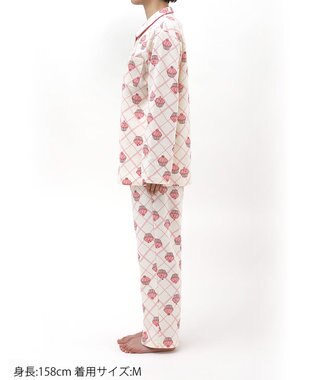 Wing パジャマ 綿100%(本体肌側) あったか 3Lまで対応 大きいサイズ 長袖 長ズボン 冬 レディース EP6020 ウイング／ワコール ピンク