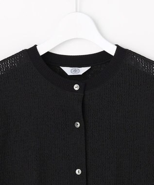 J.PRESS LADIES 【冷房対策に】レーシー カーディガン ブラック系