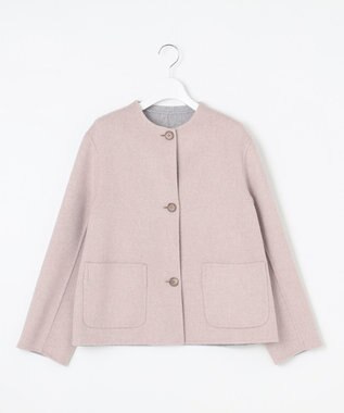 J.PRESS LADIES L 【リバーシブル】ウールナイロン リバー ショート コート ベージュ系