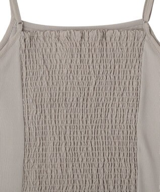 AMERICAN HOLIC 【2点セット】ナイロンAラインワンピース+キャミソール Grayish Khaki