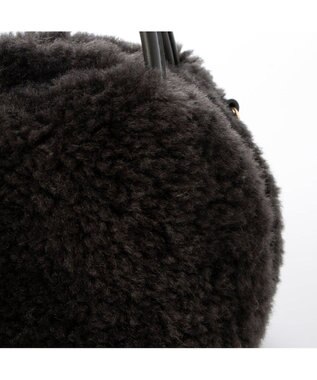 UNBILLION カシュカシュ cachecache / ボアボックスミニトートバッグ ダークグレー