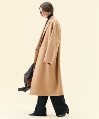 BEIGE， ZION / ウールロングチェスターコート Camel