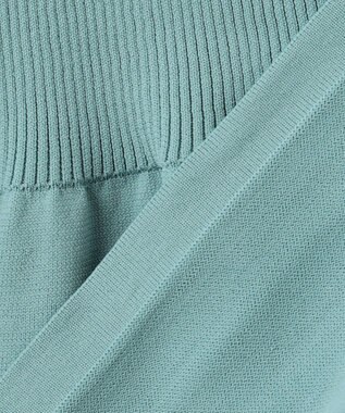 ANY L リブコンビペプラムニット ミント