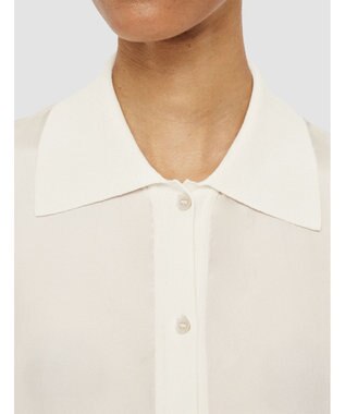 JOSEPH ニットアンドウーヴン　ショートスリーブカーディガン Ivory/Navy