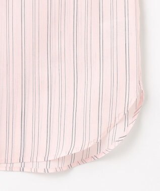 J.PRESS LADIES 【洗える】ランダムストライプ シャツカラー ブラウス ピンクストライプ系