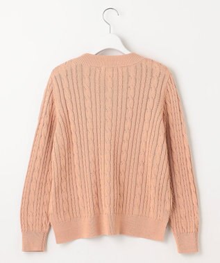 J.PRESS LADIES 【洗える】GIZA MERCERIZE COTTON ケーブル ニット ピンク系