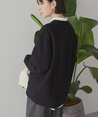 AMERICAN HOLIC Fairfield フロッキースウェットプルオーバー Black