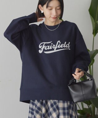 AMERICAN HOLIC Fairfield フロッキースウェットプルオーバー Navy