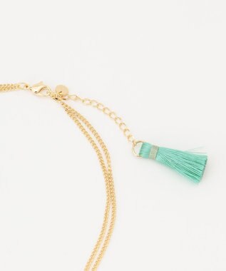 自由区 【カタログ掲載】ストーンミックスフリンジ2WAY ネックレス ゴールド系