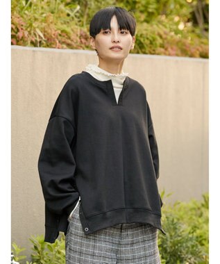 AMERICAN HOLIC カフタンサイドボタンポンチプルオーバー Black