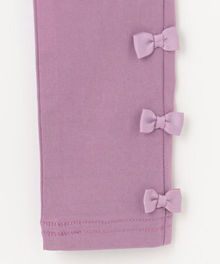 ANY KIDS 裾リボンストレート パンツ ラベンダー