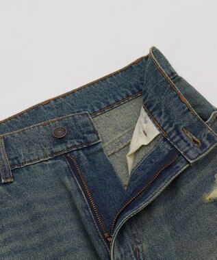 WEGO ダメージワイドデニムパンツ デニム淡加工色