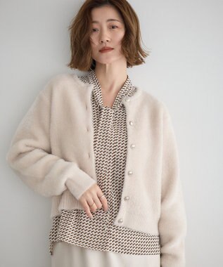 YECCA VECCA 金釦ジャケットライクニットカーディガン