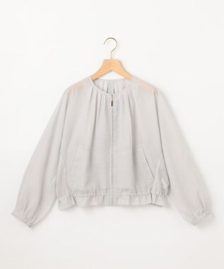 組曲 L カラーボイルノーカラー ブルゾン ライトグレー系