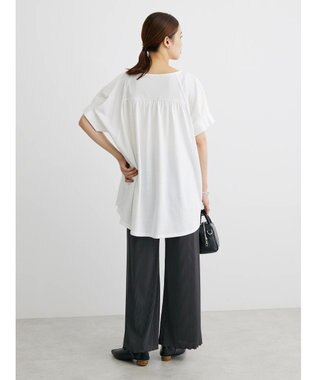 Green Parks 袖タックデザインカットチュニック White