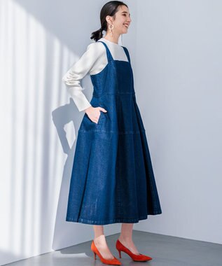 組曲 ライトデニム ジャンスカ ネイビー系