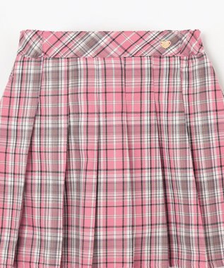 ANY KIDS ラメチェックプリーツスカパン ピンク系