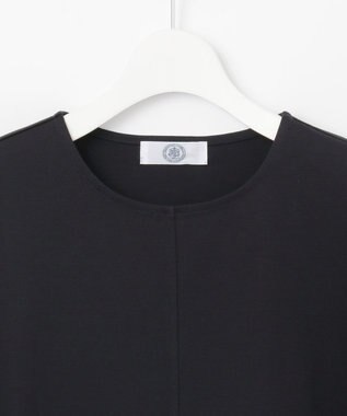 J.PRESS LADIES 【洗える】コットンスムース バック プリーツ カットソー ネイビー系