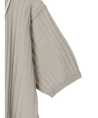 earth music&ecology ラインポロニットカーディガン Light Gray