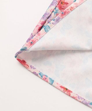 ANY KIDS 花柄ドッキングワンピース ピンク