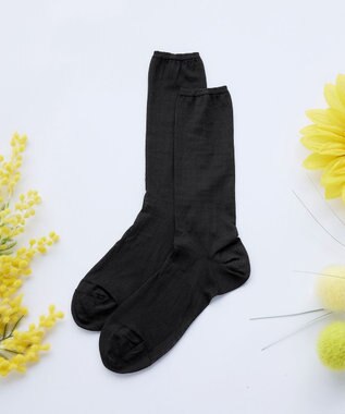 Tiaclasse シアー無地ソックス ブラック