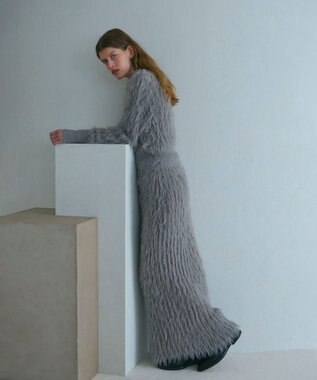 NAVE 【ReNAVE・洗える】メルティーシャギーニット スカート