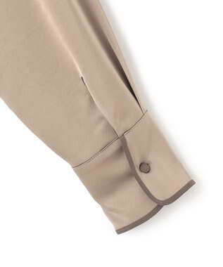 ICB L 【WEB＆一部店舗限定】 DrapySatin ボウタイブラウス モカ系