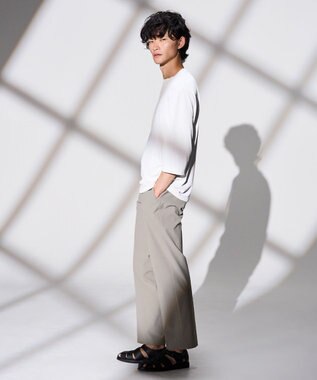 JOSEPH HOMME 【WEB限定】【新素材 / 新型】エンジニアドテック　リラックスフォルム クルーネック7分袖Ｔシャツ ホワイト系