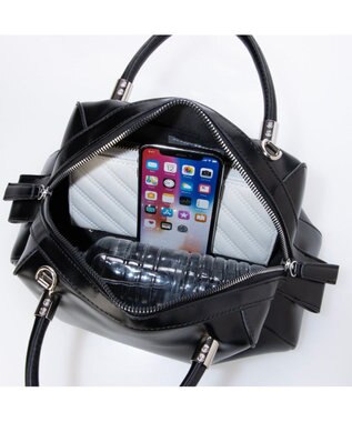 UNBILLION カシュカシュ cachecache / マット素材2wayボストン ブラック