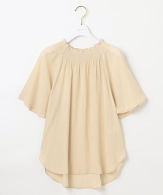 ANY SIS 【洗える】カッセンシャーリング ブラウス ライトイエロー系