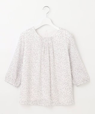 J.PRESS LADIES SMALL FLOWER プリント カットソー レッド系5