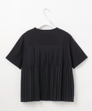 J.PRESS LADIES S 【洗える】コットンスムース バック プリーツ カットソー ネイビー系