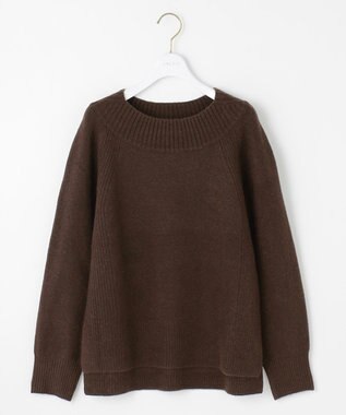 ANY SIS ボートネックAir ニット ブラウン