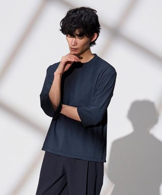 JOSEPH HOMME 【WEB限定】【新素材 / 新型】エンジニアドテック　リラックスフォルム クルーネック7分袖Ｔシャツ ネイビー系